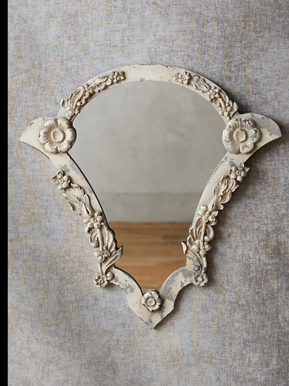 Anthropologie French shield Mirror RARE